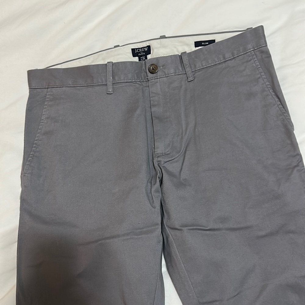 JCrew slim fit gray khaki pant.